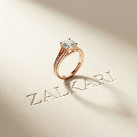 2.30 Ct Cushion Cut Moissanite Elegant Split Shank Ring