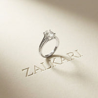 2.30 Ct Oval Cut Moissanite Elegant Split Shank Ring