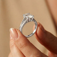 2.30 Ct Oval Cut Moissanite Elegant Split Shank Ring