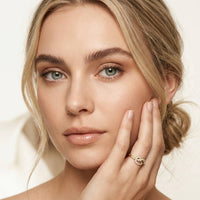 0.10 Ct Round Cut Infinity Knot Moissanite Ring