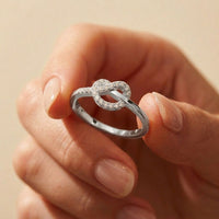 0.10 Ct Round Cut Infinity Knot Moissanite Ring
