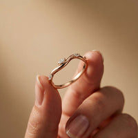 0.10 Ct Marquise Cut Moissanite Twisted Vine Band Ring