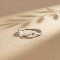 0.10 Ct Marquise Cut Moissanite Twisted Vine Band Ring
