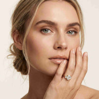 1.55 Ct Oval Cut Moissanite Classic Three Stone Ring