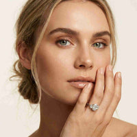 1.55 Ct Oval Cut Moissanite Classic Three Stone Ring
