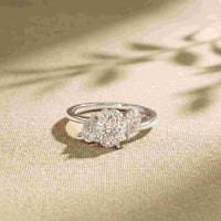 1.55 Ct Oval Cut Moissanite Classic Three Stone Ring