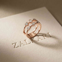 0.50 Ct Multi-Stone Open Gallery Moissanite Ring