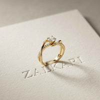0.50 Ct Round Cut Moissanite Infinity Twist Ring