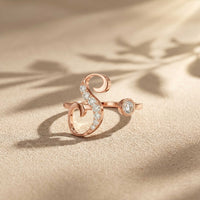 0.25 Ct Round Cut Moissanite S-Style Ring