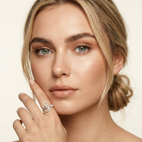 0.25 Ct Round Cut Moissanite S-Style Ring