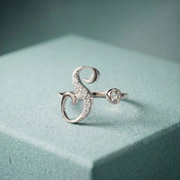 0.25 Ct Round Cut Moissanite S-Style Ring