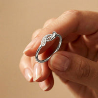 0.05 Ct Round Cut Moissanite Minimal Band Ring