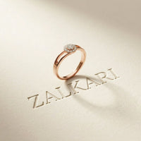 0.20 Ct Round Cut Moissanite Halo Split Shank Ring
