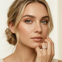 0.15 Ct Round Cut Moissanite Minimalist Ring