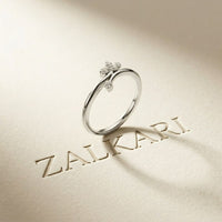 0.15 Ct Round Cut Moissanite Minimalist Ring