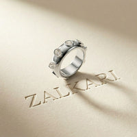2.35 Ct Round Cut Moissanite Bezel Station Band Ring