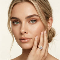 1.85 Ct Marquise Cut Moissanite Floral Bloom Engagement Ring