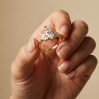 1.85 Ct Marquise Cut Moissanite Floral Bloom Engagement Ring
