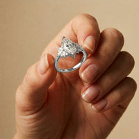 1.85 Ct Marquise Cut Moissanite Floral Bloom Engagement Ring