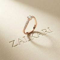0.50 Ct Round Cut Moissanite Minimalist Ring
