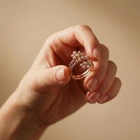 0.35 Ct Round Cut Moissanite Floral Wrap Ring
