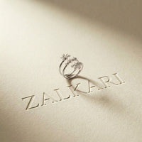 0.35 Ct Round Cut Moissanite Floral Wrap Ring