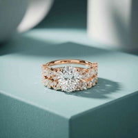 3.70 Ct Oval Cut Moissanite Marquise Cluster Bridal Ring for Women