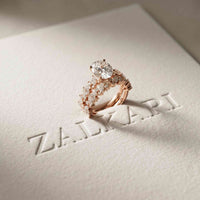 3.70 Ct Oval Cut Moissanite Marquise Cluster Bridal Ring for Women