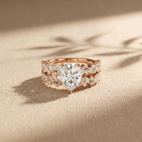 2.70 Ct Pear Cut Moissanite Ornate Accent Ring for Women