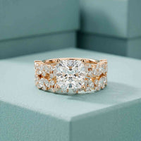 3.70 Ct Princess Cut Moissanite Grand Sparkle Ring for Women