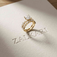 3.70 Ct Princess Cut Moissanite Grand Sparkle Ring for Women