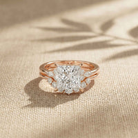 2.95 Ct Princess Cut Moissanite Royal Sparkle Ring for Women