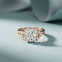 2.95 Ct Princess Cut Moissanite Royal Sparkle Ring for Women