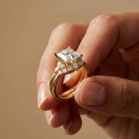 2.95 Ct Princess Cut Moissanite Royal Sparkle Ring for Women