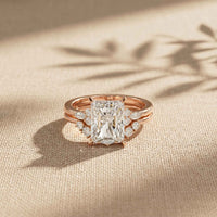 2.95 Ct Radiant Cut Moissanite Grand Elegance Ring for Women