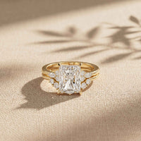 2.95 Ct Radiant Cut Moissanite Grand Elegance Ring for Women