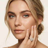 2.95 Ct Oval Cut Moissanite Crown-Inspired Ring for Women