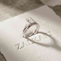 2.40 Ct Oval Cut Moissanite Heirloom Accent Ring Set for Women