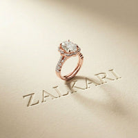 4.00 Ct Oval Cut Moissanite Signature Bloom Ring Set for Women