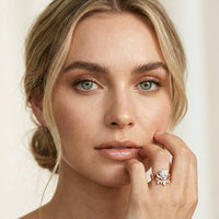 2.85 Ct Cushion Cut Moissanite Tiara Ring Set for Women