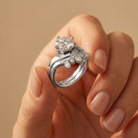 2.85 Ct Cushion Cut Moissanite Tiara Ring Set for Women