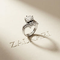2.85 Ct Emerald Cut Moissanite Regal Curve Ring Set for Women