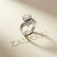 2.85 Ct Radiant Cut Moissanite Royal Enhancer Ring Set for Women
