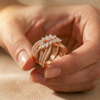 2.00 Ct Marquise Cut Moissanite Butterfly Bloom Statement Ring for Women