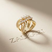 2.00 Ct Marquise Cut Moissanite Butterfly Bloom Statement Ring for Women