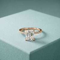 2.30 Ct Radiant Cut Moissanite Accent Ring for Women