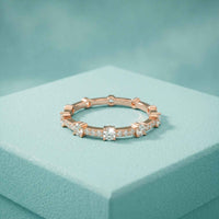 0.45 Ct Round Cut Moissanite Eternity Band Ring for Women