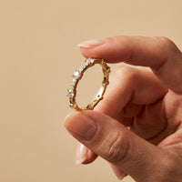 0.45 Ct Round Cut Moissanite Eternity Band Ring for Women