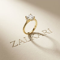 2.10 Ct Asscher Cut Moissanite Classic Solitaire Ring for Women Gold