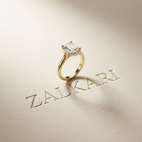 2.10 Ct Emerald Cut Moissanite Elegant Solitaire Ring for Women Gold